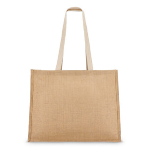 Borsa in iuta OEKO-TEX® 45 x 12 x 35 cm 320g/m² beige - personalizzabile con logo