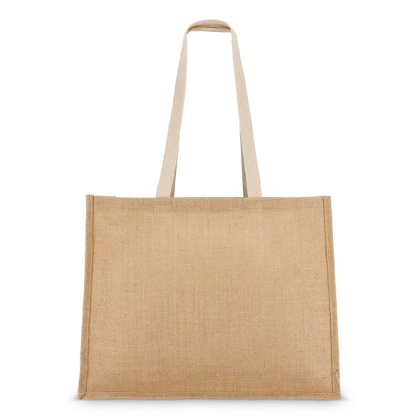 Borsa in iuta OEKO-TEX® 45 x 12 x 35 cm 320g/m² beige - personalizzabile con logo
