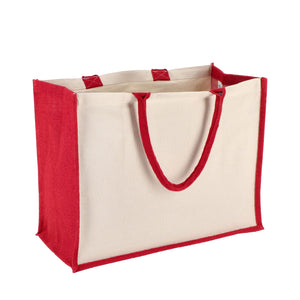 Borsa in juta-cotone OEKO-TEX® 42,5 x 19 x 32 cm 320g/m² - personalizzabile con logo