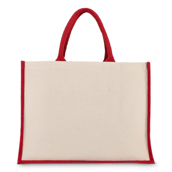 Borsa in juta-cotone OEKO-TEX® 42,5 x 19 x 32 cm 320g/m² - personalizzabile con logo