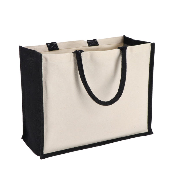 Borsa in juta-cotone OEKO-TEX® 42,5 x 19 x 32 cm 320g/m² - personalizzabile con logo