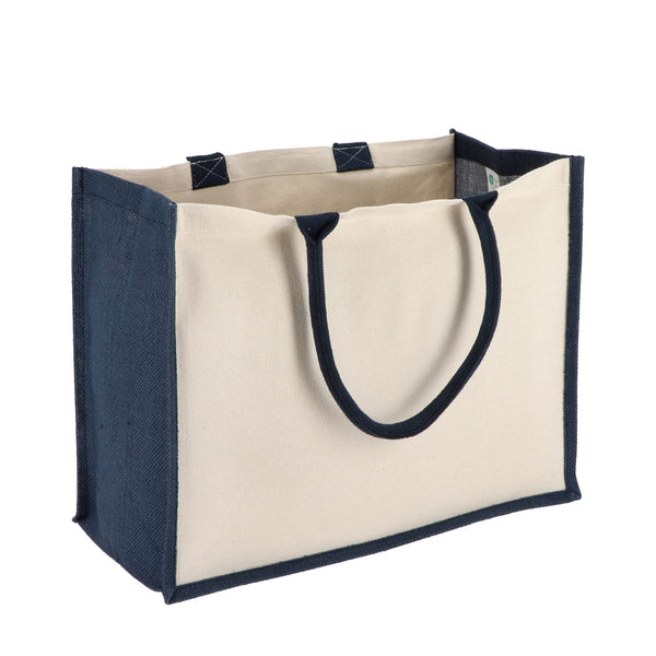 Borsa in juta-cotone OEKO-TEX® 42,5 x 19 x 32 cm 320g/m² - personalizzabile con logo