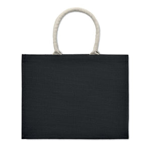 Borsa in juta. Manici in cotone - personalizzabile con logo