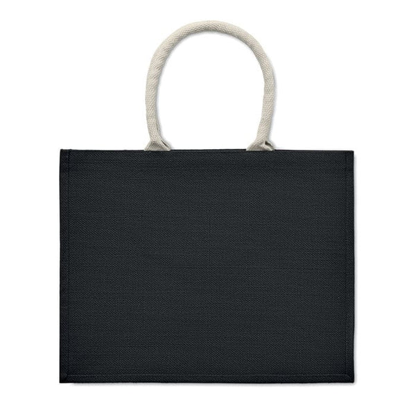 Borsa in juta. Manici in cotone - personalizzabile con logo
