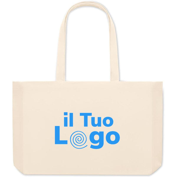 Borsa in tela riciclata 280 g naturale beige - personalizzabile con logo