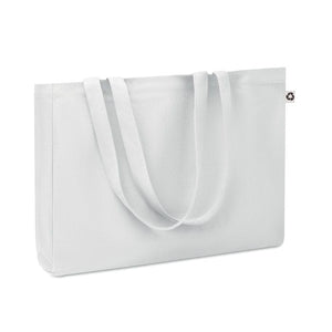 Borsa in tela riciclata 280 g colorata bianco - personalizzabile con logo