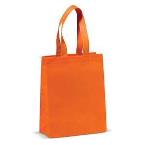 Borsa in TNT laminata 105 g/m² Long Arancione - personalizzabile con logo