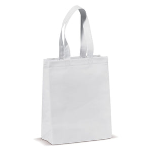 Borsa in TNT laminata 105 g/m² Long Bianco - personalizzabile con logo