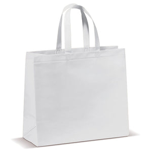 Borsa in TNT laminata 105 g/m² Bianco - personalizzabile con logo