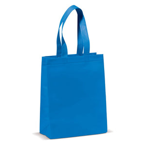 Borsa in TNT laminata 105 g/m² Long Blu - personalizzabile con logo