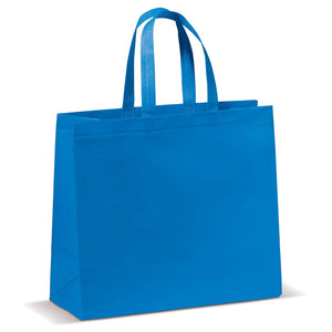 Borsa in TNT laminata 105 g/m² Blu - personalizzabile con logo