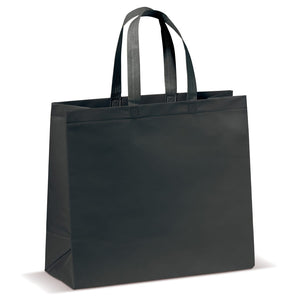 Borsa in TNT laminata 105 g/m² Nero - personalizzabile con logo