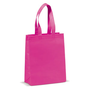 Borsa in TNT laminata 105 g/m² Long Rosa - personalizzabile con logo