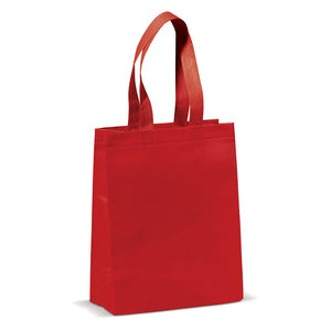 Borsa in TNT laminata 105 g/m² Long Rosso - personalizzabile con logo