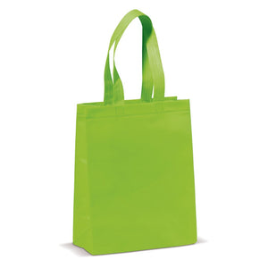 Borsa in TNT laminata 105 g/m² Long verde - personalizzabile con logo