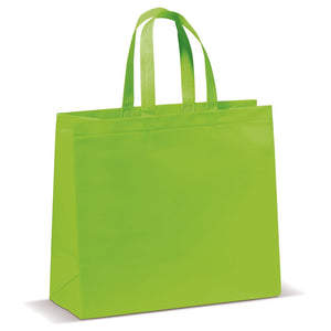 Borsa in TNT laminata 105 g/m² verde - personalizzabile con logo