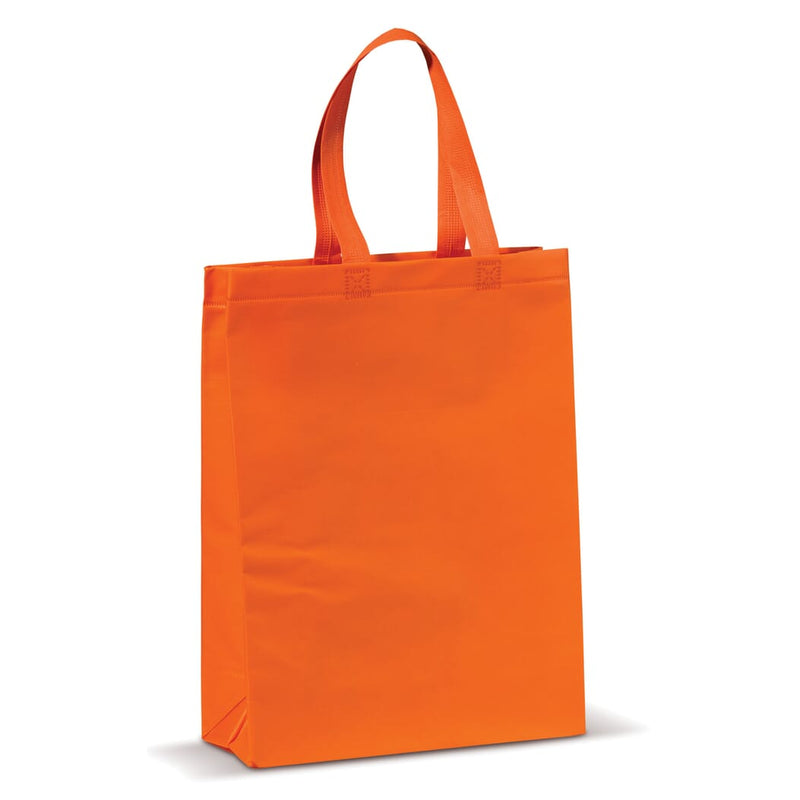 Borsa in TNT laminata medium 105g/m² Arancione - personalizzabile con logo