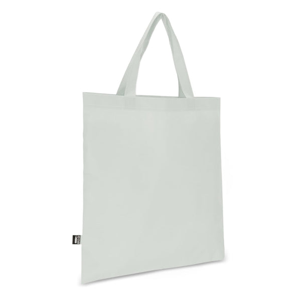 Borsa in TNT RPET con manici corti 38x42 cm 75g/m² Bianco - personalizzabile con logo