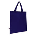 Borsa in TNT RPET con manici corti 38x42 cm 75g/m² blu navy - personalizzabile con logo