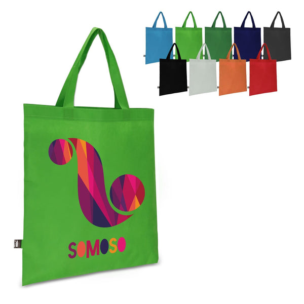 Borsa in TNT RPET con manici corti 38x42 cm 75g/m² - personalizzabile con logo