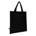 Borsa in TNT RPET con manici corti 38x42 cm 75g/m² Nero - personalizzabile con logo