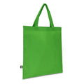 Borsa in TNT RPET con manici corti 38x42 cm 75g/m² verde calce - personalizzabile con logo