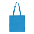 Borsa in TNT RPET con manici lunghi 38x42cm 75g/m² Azzurro - personalizzabile con logo