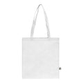 Borsa in TNT RPET con manici lunghi 38x42cm 75g/m² Bianco - personalizzabile con logo