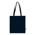 Borsa in TNT RPET con manici lunghi 38x42cm 75g/m² blu navy - personalizzabile con logo