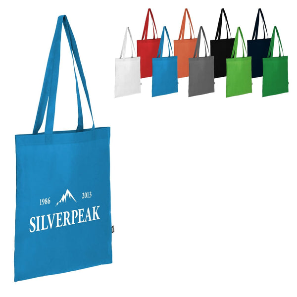 Borsa in TNT RPET con manici lunghi 38x42cm 75g/m² - personalizzabile con logo