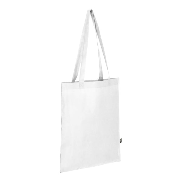 Borsa in TNT RPET con manici lunghi 38x42cm 75g/m² - personalizzabile con logo