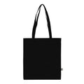 Borsa in TNT RPET con manici lunghi 38x42cm 75g/m² Nero - personalizzabile con logo