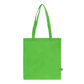 Borsa in TNT RPET con manici lunghi 38x42cm 75g/m² verde calce - personalizzabile con logo