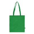 Borsa in TNT RPET con manici lunghi 38x42cm 75g/m² Verde - personalizzabile con logo
