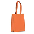 Borsa in TNT RPET laminato 24 x 11 x 30 cm 105g/m² Arancione - personalizzabile con logo