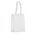 Borsa in TNT RPET laminato 24 x 11 x 30 cm 105g/m² Bianco - personalizzabile con logo