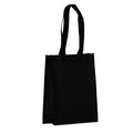 Borsa in TNT RPET laminato 24 x 11 x 30 cm 105g/m² Nero - personalizzabile con logo