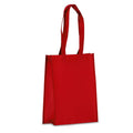 Borsa in TNT RPET laminato 24 x 11 x 30 cm 105g/m² Rosso - personalizzabile con logo