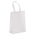 Borsa in TNT RPET laminato 30 x 12 x 40 cm 105g/m² Bianco - personalizzabile con logo