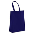 Borsa in TNT RPET laminato 30 x 12 x 40 cm 105g/m² blu navy - personalizzabile con logo