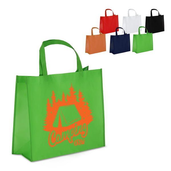 Borsa in TNT RPET laminato 40 x 16 x 35 cm 105g/m² - personalizzabile con logo