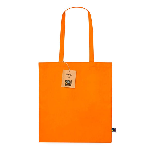 Borsa Inova Fairtrade arancione - personalizzabile con logo