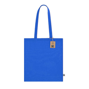 Borsa Jamal Fairtrade blu - personalizzabile con logo