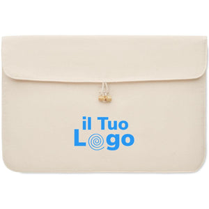 Borsa laptop 15 pollici in cotone - personalizzabile con logo