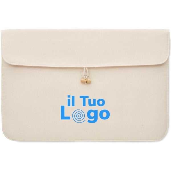 Borsa laptop 15 pollici in cotone - personalizzabile con logo