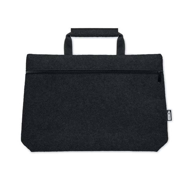 Borsa laptop in feltro RPET con manico - personalizzabile con logo