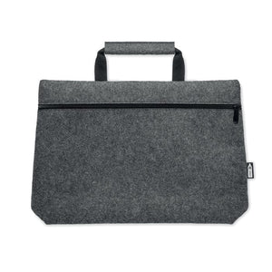 Borsa laptop in feltro RPET con manico - personalizzabile con logo