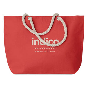 Borsa mare c/manici in corda - personalizzabile con logo