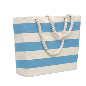 Borsa mare in cotone 220 gr/m² azzurro - personalizzabile con logo