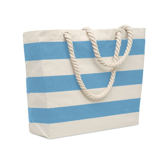 Borsa mare in cotone 220 gr/m² azzurro - personalizzabile con logo